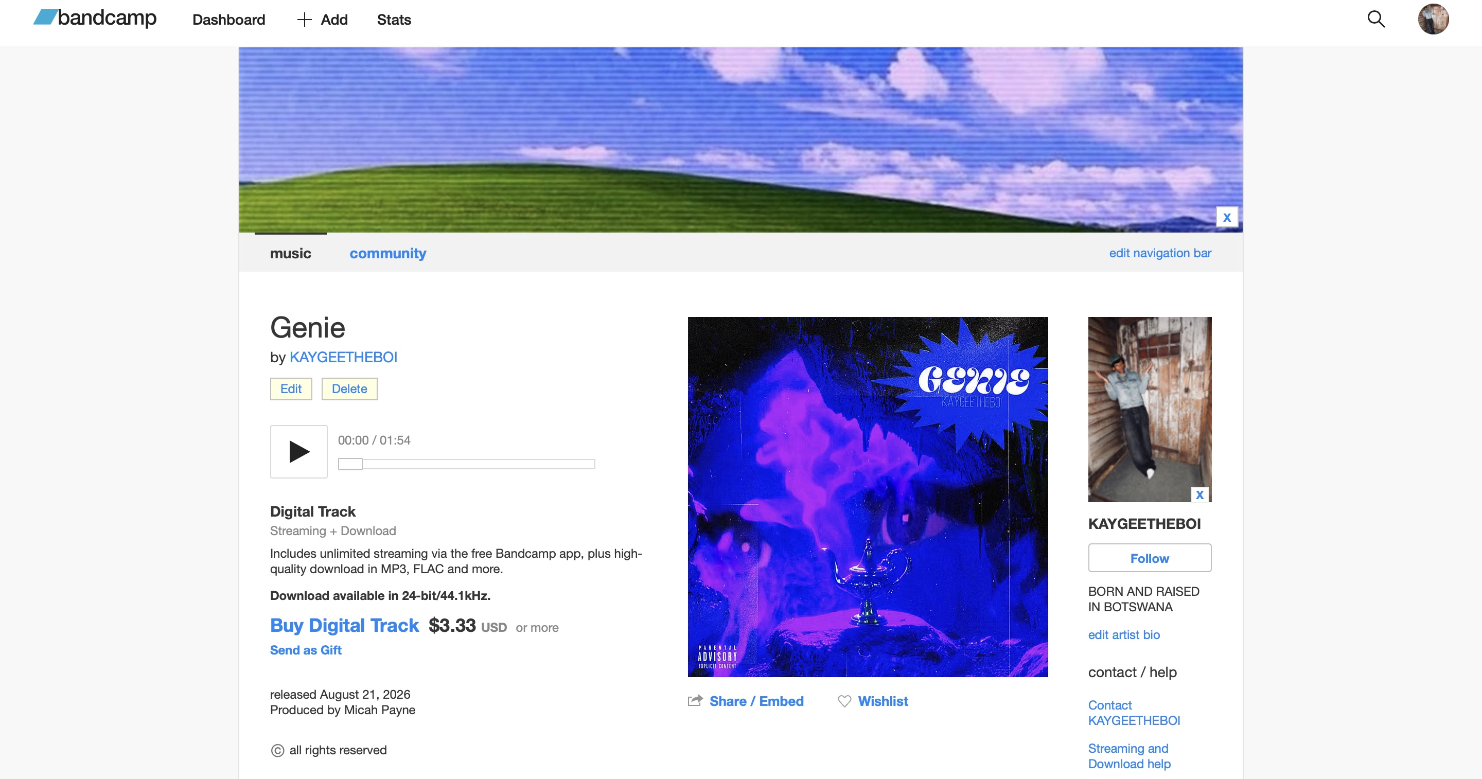 Listen on Bandcamp